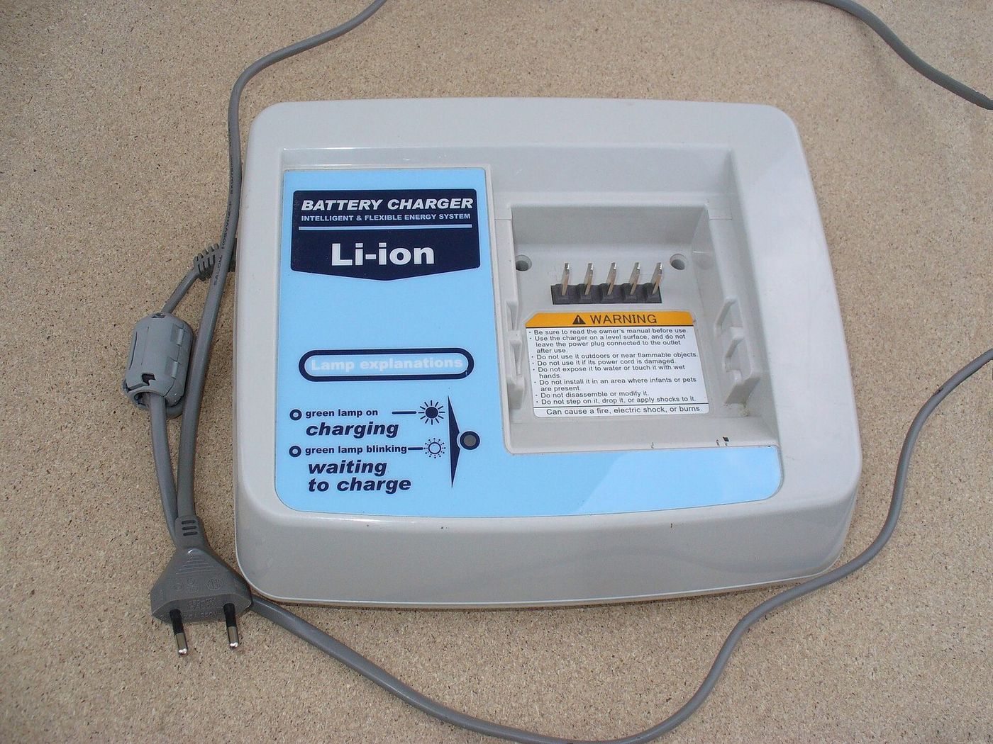 An e-bike battery charger