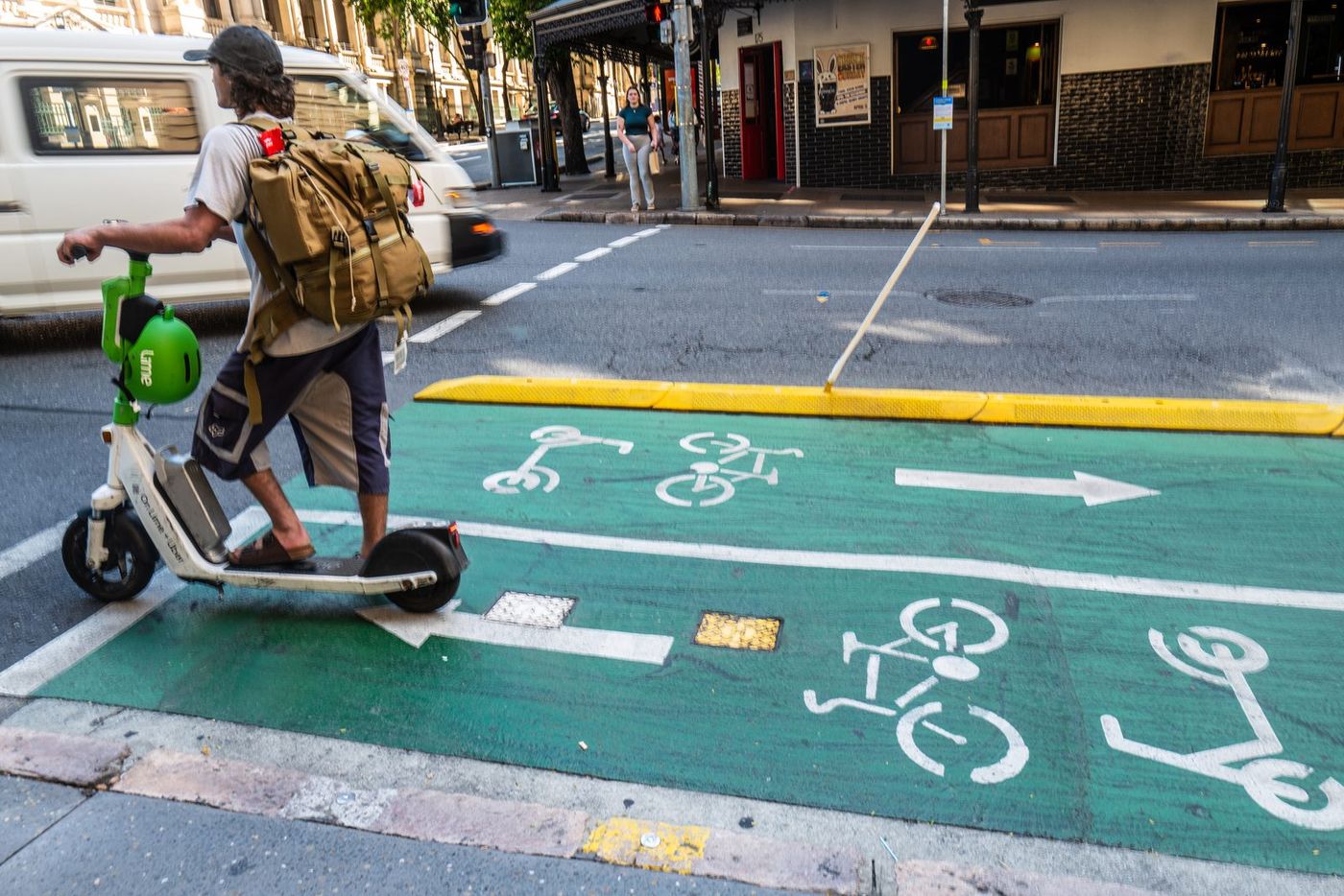 The CityLink cycleway in central Brisbane