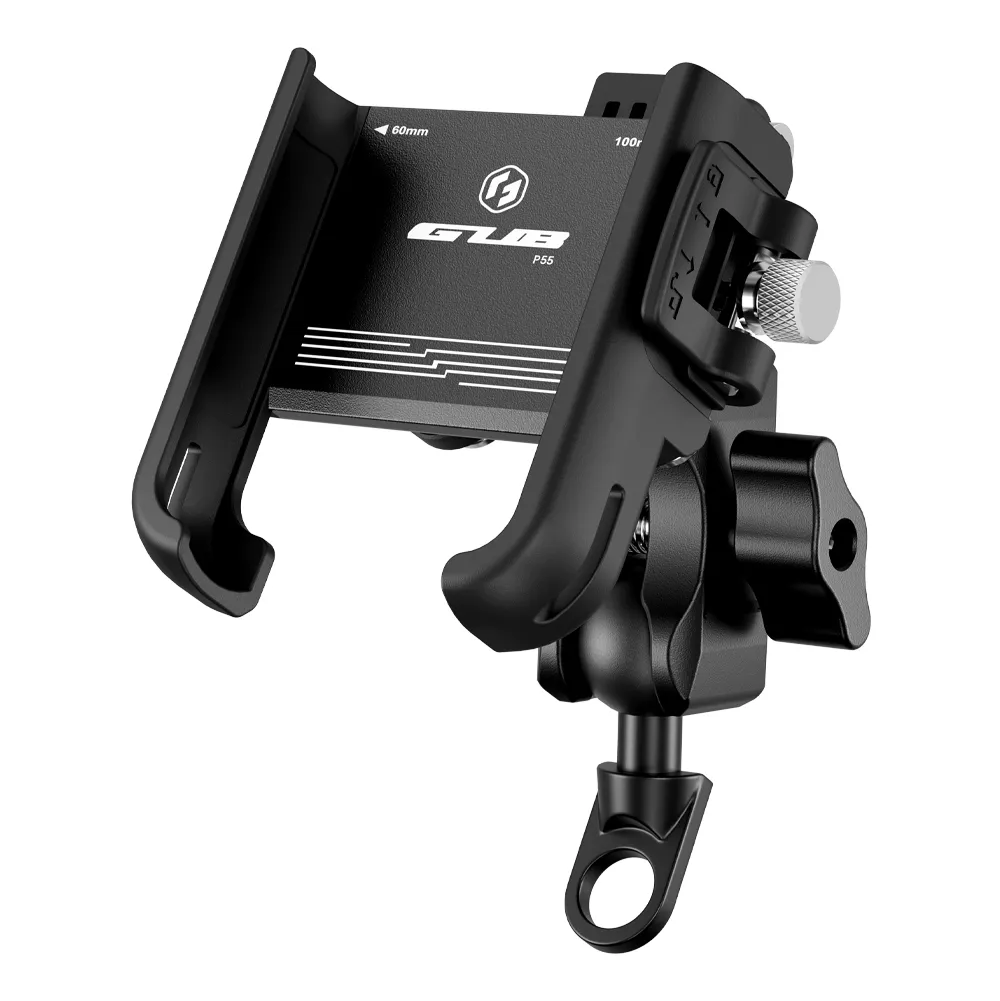 GUB P55 aluminium anti-shock phone mount on a white background