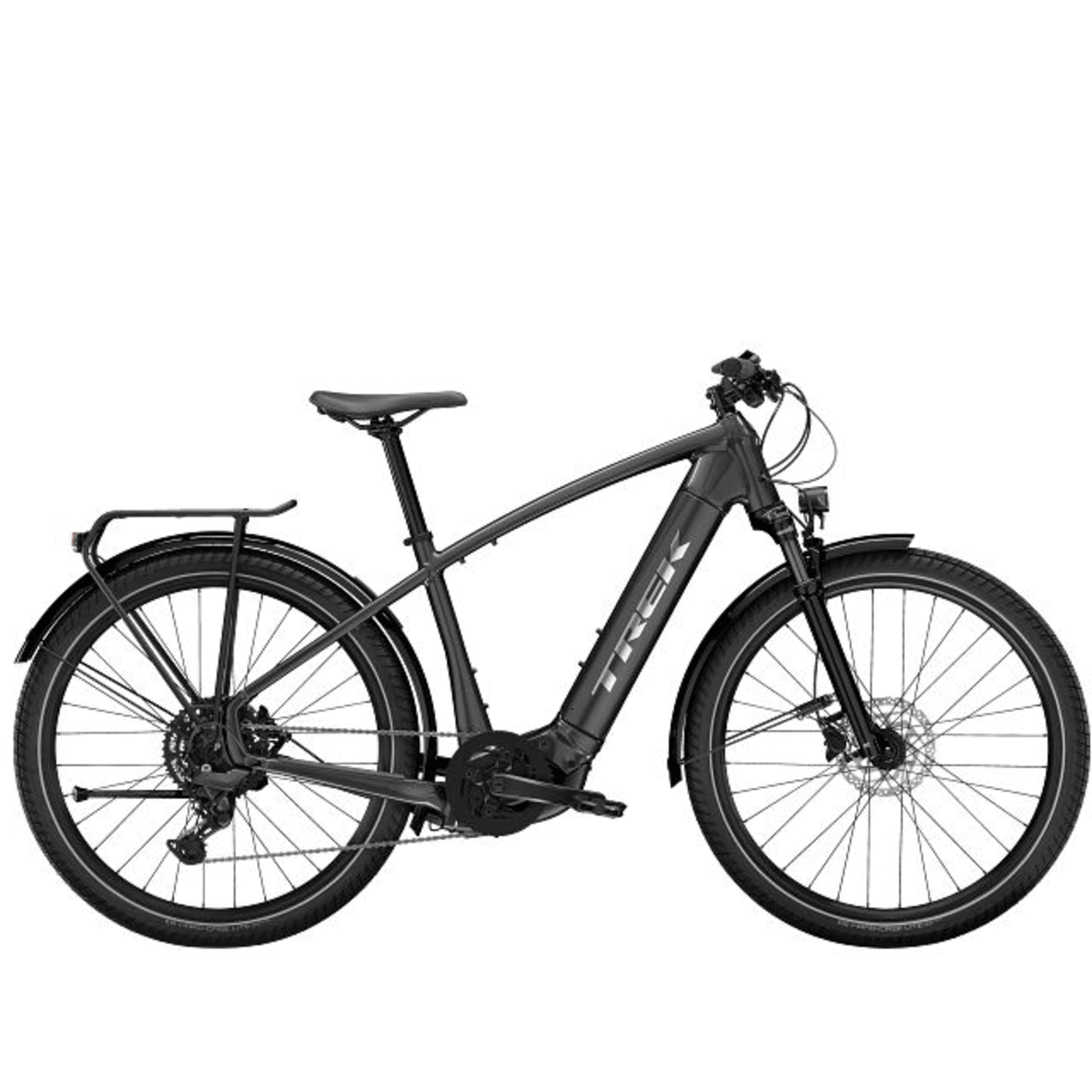 trek Allant+ 7 Gen 2 electric bike, side profile on white background
